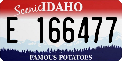ID license plate E166477