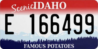 ID license plate E166499