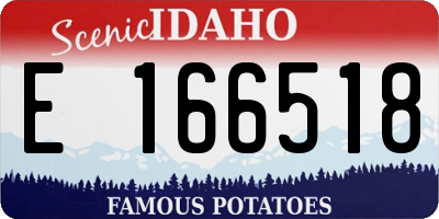 ID license plate E166518