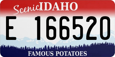 ID license plate E166520
