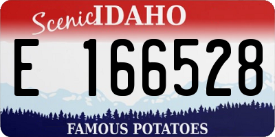 ID license plate E166528