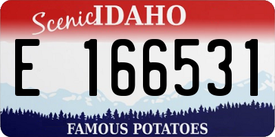 ID license plate E166531