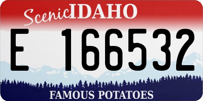 ID license plate E166532