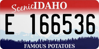 ID license plate E166536