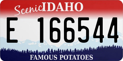ID license plate E166544