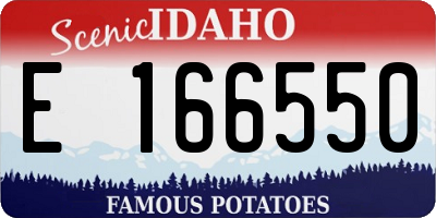 ID license plate E166550