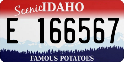 ID license plate E166567