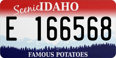 ID license plate E166568