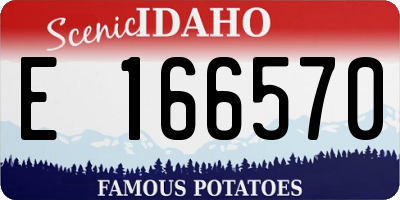 ID license plate E166570