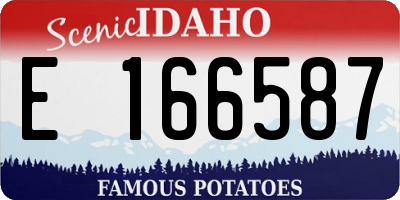ID license plate E166587