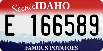 ID license plate E166589