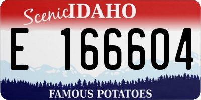 ID license plate E166604