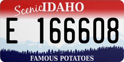ID license plate E166608
