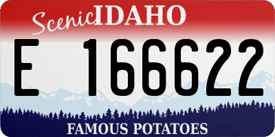 ID license plate E166622