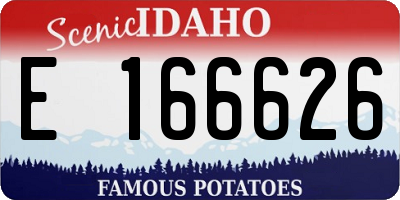 ID license plate E166626