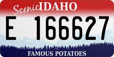 ID license plate E166627