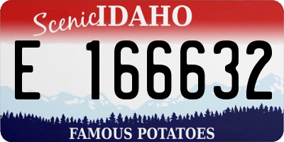 ID license plate E166632