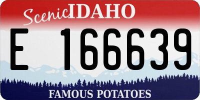 ID license plate E166639