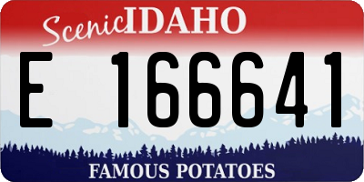 ID license plate E166641