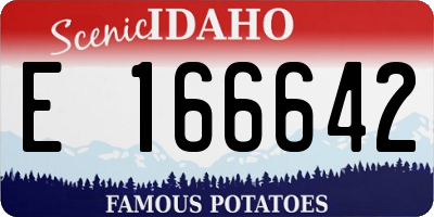 ID license plate E166642