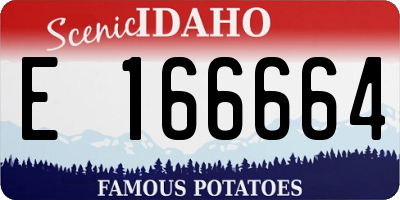 ID license plate E166664