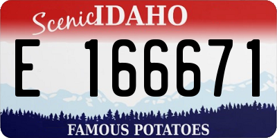 ID license plate E166671