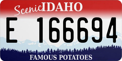 ID license plate E166694