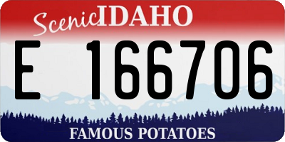 ID license plate E166706