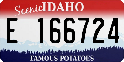 ID license plate E166724