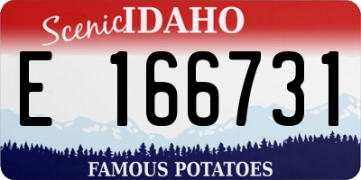 ID license plate E166731