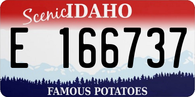 ID license plate E166737