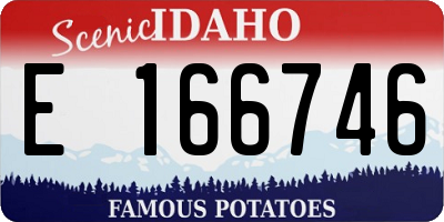 ID license plate E166746