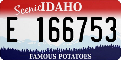 ID license plate E166753