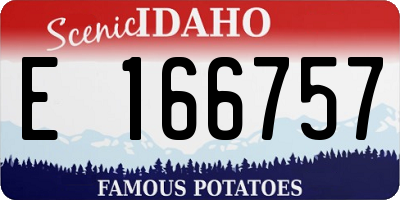 ID license plate E166757