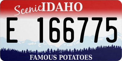 ID license plate E166775