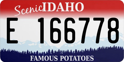 ID license plate E166778