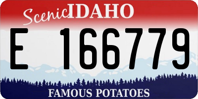 ID license plate E166779
