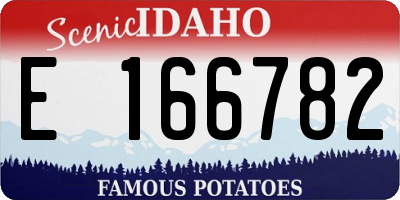 ID license plate E166782