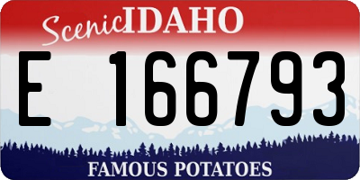 ID license plate E166793