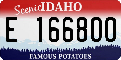 ID license plate E166800