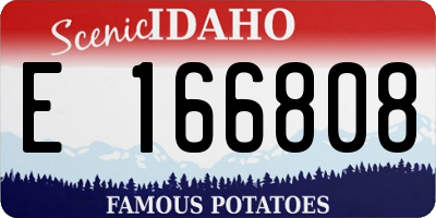ID license plate E166808