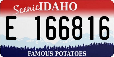 ID license plate E166816