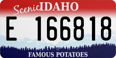 ID license plate E166818