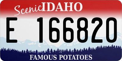 ID license plate E166820