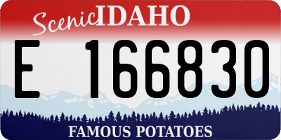 ID license plate E166830