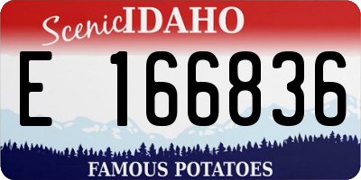 ID license plate E166836