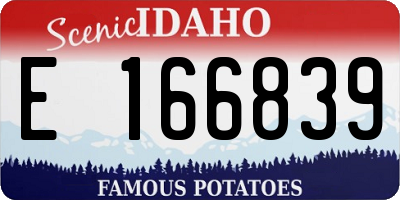 ID license plate E166839