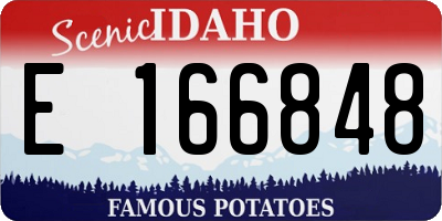 ID license plate E166848