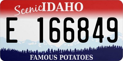 ID license plate E166849