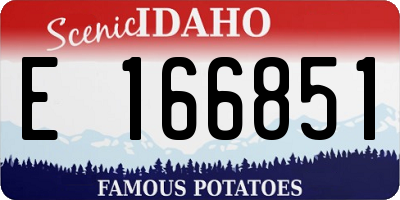 ID license plate E166851